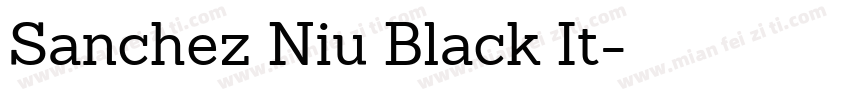 Sanchez Niu Black It字体转换